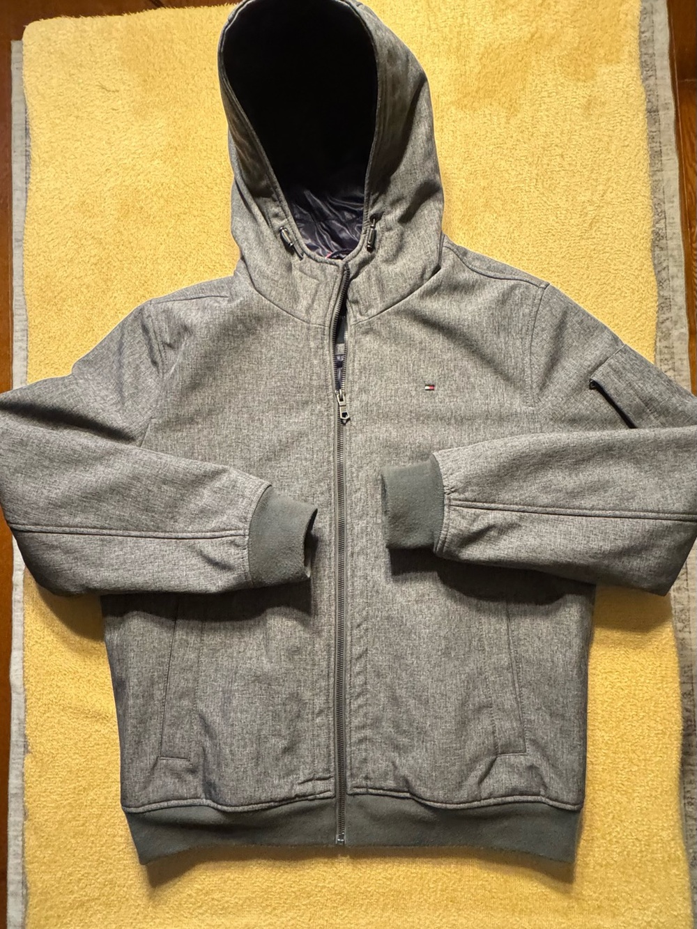 Tommy Hilfiger Gray Hooded Lightweight Jacket